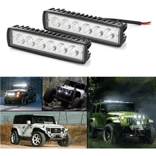 2pcs 18W spotlight LED Light Work Bar Lamp Driving Fog Offroad SUV 4WD Car Boat Truck For Roof Light Spotlight Sense Light