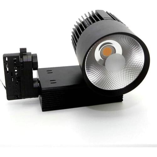 30W 40W 50W 4wire 3phase COB LED Track light aluminum Ceiling Rail Track lighting Spot Rail Spotlights Replace Halogen Lamps