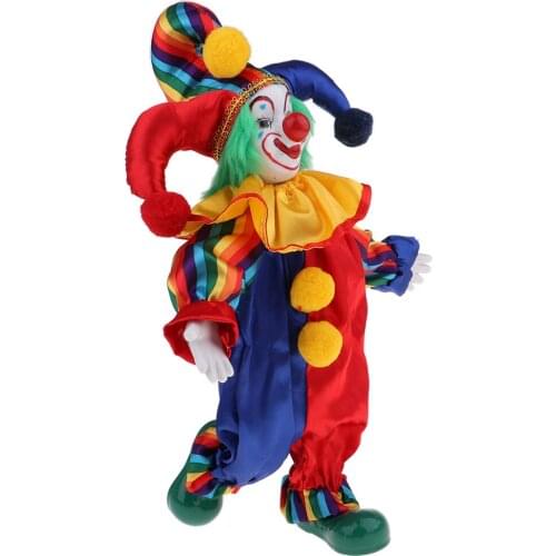 38cm Porcelain Dolls Clown For Kids Birthday Gifts Toy Home Table Decoration Kids Toy Gifts #1