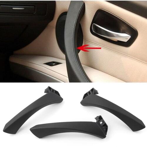 6PCS/SET Car Inner Door Panel Handle Pull Trim Cover For BMW 3 Series E90 E91 2004-2008 2009 2010 2011 2012 2013 2014 RHD Only