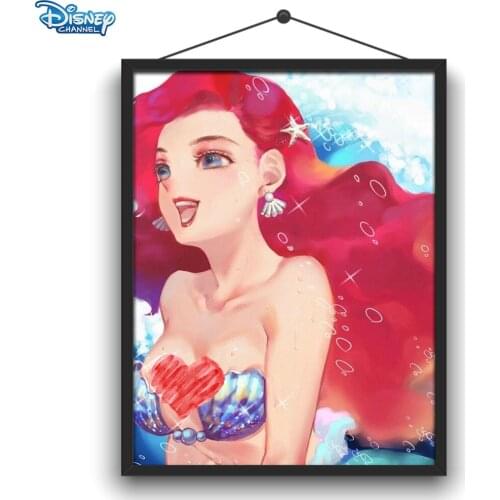 Disney 5D DIY Diamond Painting Multi-Princess Cartoon Painted Full Round Diamond Embroidery Handmade Crafts Home Decoration