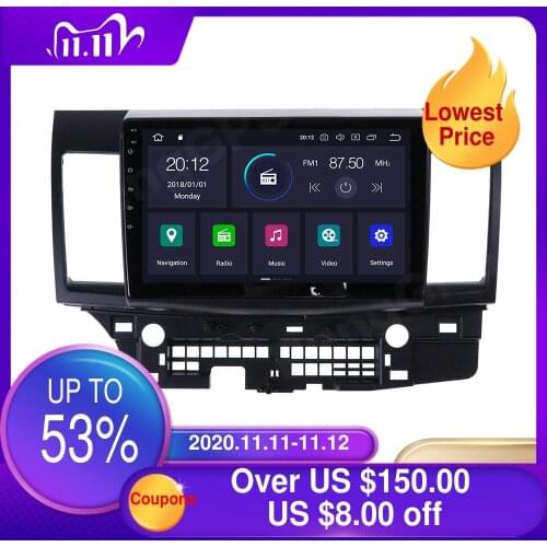 Car DVD Player for Mitsubishi Lancer 2007-2015 Touchscreen Multimedia Radio Android 10.0 Car Stereo GPS Navigation Bluetooth OBD