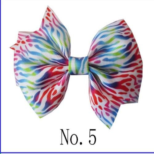 50 BLESSING Good Girl Boutique 4.5" Wendy Hair Bow Clip Clover Diamond Rainbow