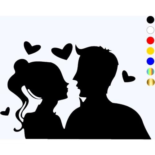 CK3168#Couple in Love reflective funny car sticker vinyl decal silver/black car auto stickers for bumper rear window