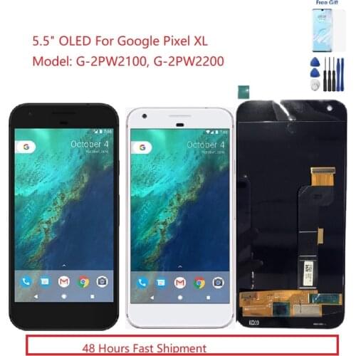 5.5”AMOLED For Google Pixel XL LCD Touch Screen Digitizer Assembly with Tools For Google Pixel XL G-2PW2100, G-2PW2200 Display