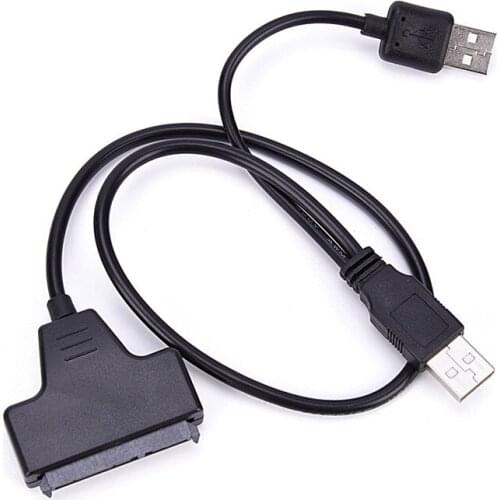 USB 2.0 SATA 7+15Pin Adapter Converter Cable For 2.5inch HDD Laptop Hard Disk Disk Drive Computer Cables Connectors