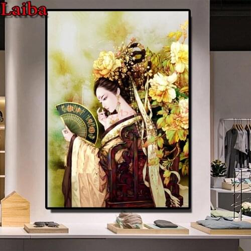 5d full diamond painting stitch cross Classical singer,geisha Girl full round square diamond embroidery Diy mosaic diamond decor