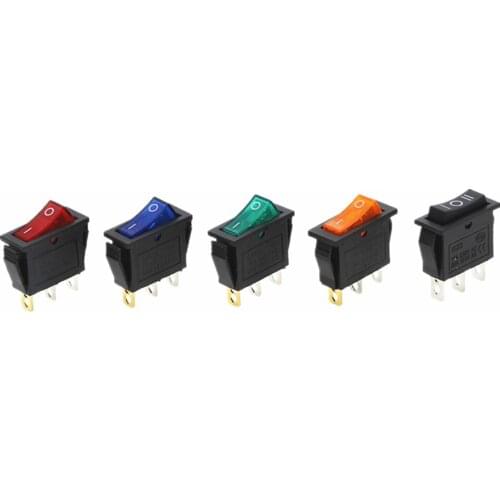 KCD3 Rocker Switch ON-OFF 2 Position 3 Pin Electrical equipment With Light Power Switch 16A 250VAC/ 20A 125VAC