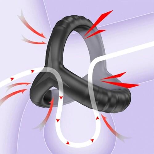 Man Ball Stretcher Scrotum Ring Binding Penis Delay Ejaculation Clitoris Stimulation Reusable Chastity CockRing Sex Toys For Men