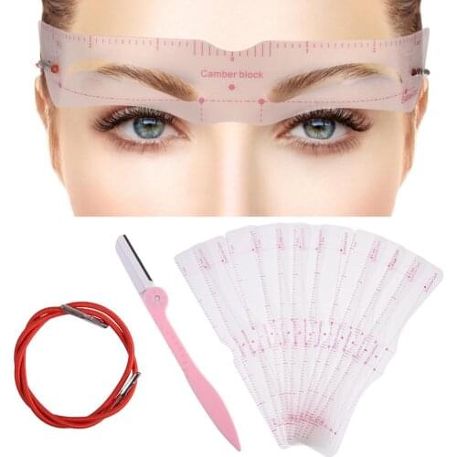 12 Styles Grooming Eyebrow Stencil Kit Makeup Tools DIY Beauty Eyebrow Template Stencil For Women Beauty Tools Accessories
