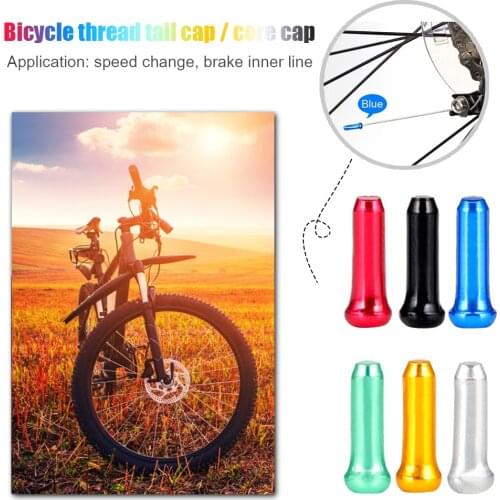 50pcs Bicycle MTB Brake Wire End Core Caps Cable Aluminum Cover Gear Bikes Parts Cycling Equipments Bicycle Accessory