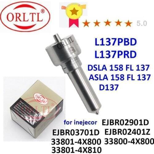 ORLTL Diesel Commmon Rail Nozzle L137PBD L137PRD Black Coated Needle Nozzle For KIA EJBR03701D 33800-4X800 33801-4X810