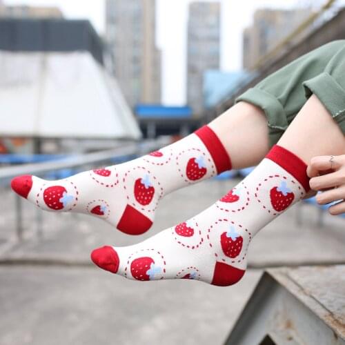 New Cute Tube Socks Street Couple Socks Princess Socks Little Angel Cow Socks Cotton Tube Socks Breathable Sweat-Absorbent Socks