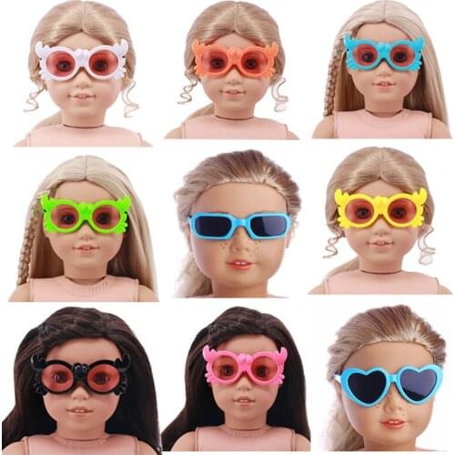 Doll Glasses Fashionable Styles Different Colors For 18 Inch Doll Girl&43 cm Doll Boy