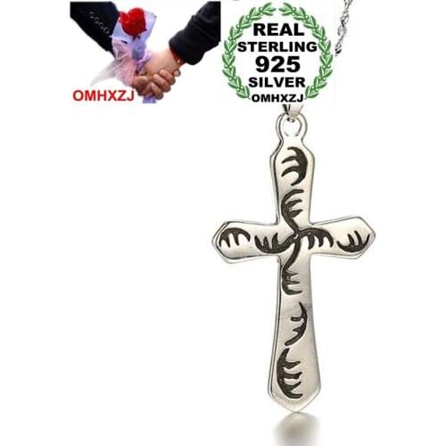 OMHXZJ Wholesale Fashion Crosses Woman Man Child Gift 925 Sterling Silver Thai Silver Pendant Charms PE171 ( NO Chain Necklace )