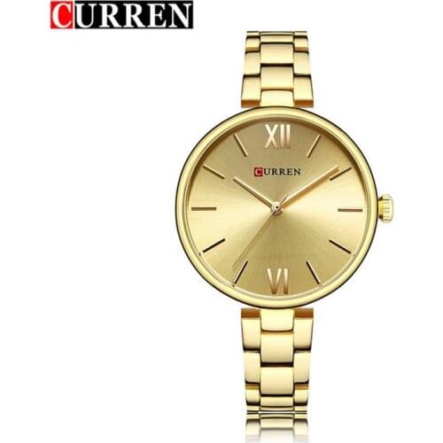 Op Brand CURREN 9017 Womens Watches Fashion Quartz Full Steel Waterproof Wristwatches Fashion Dress Women Wrist Watch