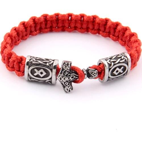 Dropshipping 1pcs thors hammer mjolnir bracelet viking scandinavian norse viking bracelet Men gift