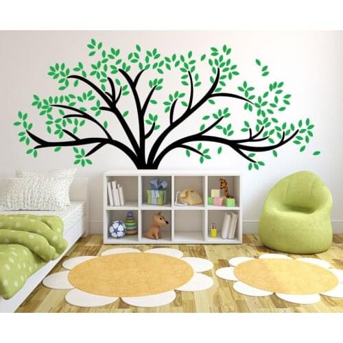 Different Sizes Big Tree Wall Stickers Home Decor DIY Self-adhesive Wallpaper Room Decals Wall Sticker Decoration Mural D658C