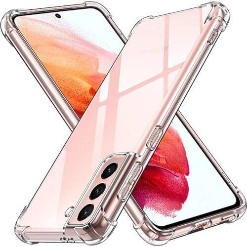 Anti-shock Clear Case for Samsung S21 FE Silicone Phone Cases S21 Plus Samsung S21 Ultra Soft Cover S21+ Samsung Galaxy S21 Case
