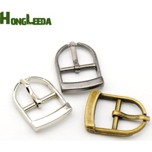 DIY 30pcs/lot small metal 15mm shoe buckle pin buckle high polished silver/black/bronze belt bag buckle free shipping BK-004