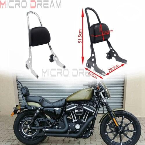 Detachable Sissy Bar Backrest Pad Luggage Rack for Harley Sportster XL883 XL1200 C/N/R 48 72 XL 883 1200 Iron SuperLow Custom