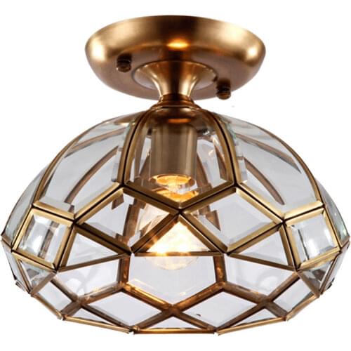 Nordic All Copper Material Pendant Lights Bedroom Drop Lamp Study Hanging Lamp Porch Design Lighting Simplicity Indoor Lighting