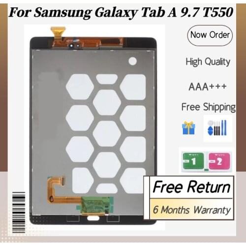 100% LCD Replacement 9.7" For Samsung Galaxy Tab A 9.7 SM-T550 T550 T551 T555 LCD Display Touch Screen Digitizer panel Assembly