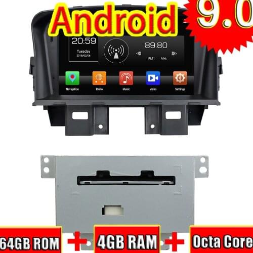 Topnavi New Quad Core Android 9.0 Car PC DVD Player Radio For Chevrolet Cruze 2008 2009 2010 2011 Stereo GPS Naviagtion 4G+64GB
