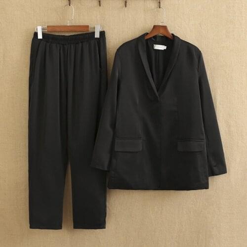 Plus Size Women Clothing Two Piece Set Formal Occasion Dress Two Piece Outfits Large Size Suits Office Attire Spring And Fall