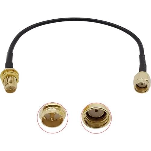 1PCS RP SMA Male to RP SMA Female RG174 WiFi Antenna Extension Cable RP-SMA Jack Plug Coaxial Pigtail RG-174 Wire Connector