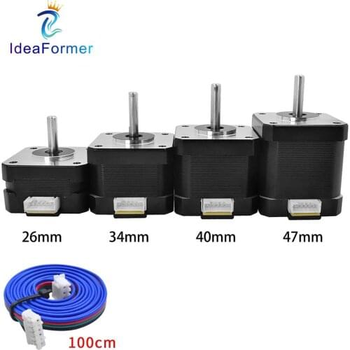 1Pc Nema 17 Hybrid 42 Stepper Motor Height 26mm 34mm 40mm 48mm 4 Port for 3D Printer parts