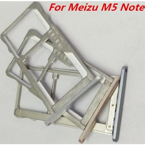 10PCS/Lot New Gold/Silver/Gray SIM Card Slot Tray Holder Adapter Replacement Parts for MEIZU M5 Note / Meilan Note 5