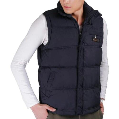 2019 Bestseller Winter Mens Cotton Vest Coats Mandarin Collar Men Warm Windbreak Casual Waistcoat Plus Size XL-5XL 4 Color