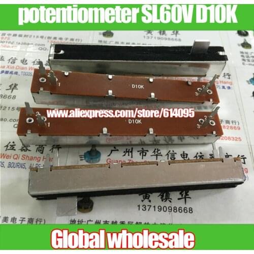 5pcs SL60V mixer fader single potentiometer SL60V D10K / potentiometer 8BMM 4 feet