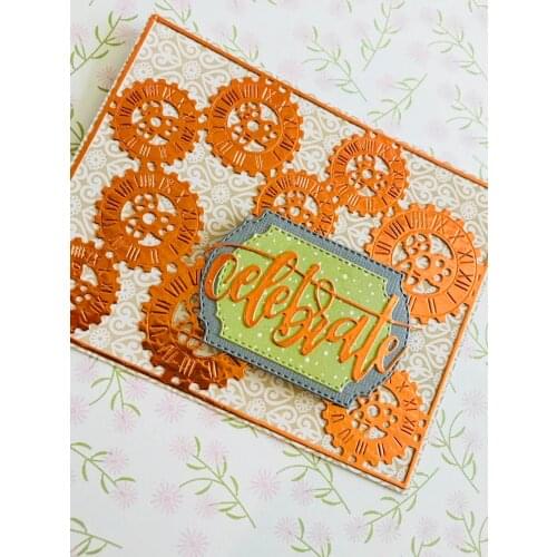 AlinaCraft METAL CUTTING DIES cut time clock gear wheel steampunk background Scrapbook paper craft card album punch cutter