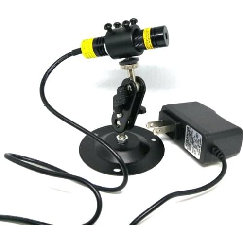 Focusable 830nm 250mw Infrared IR Laser Locator Module Point Dot Focus 16x68mm w Power Adapter 16mm Bracket Holder