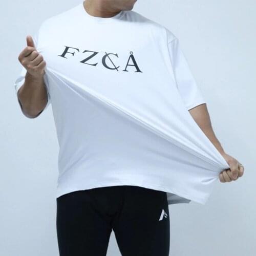 New loose cotton T-shirt Men Running Sport Short Tee Shirt Male Gym Fitness Bodybuilding Workout Black Tops Clothing Big size 3X