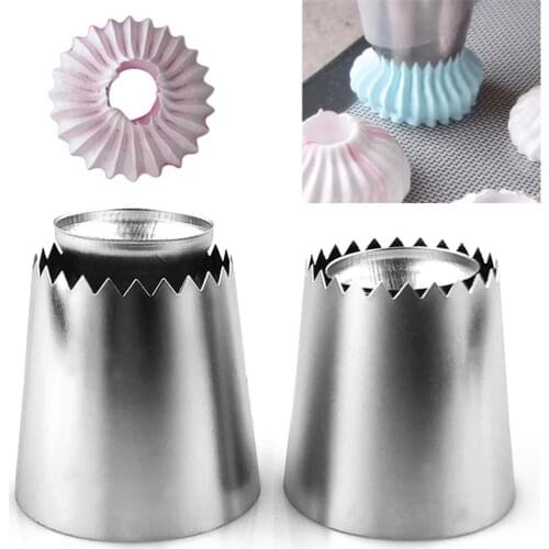 Justdolife 1pcs Icing Piping Nozzles Stainless Steel Flower Cream Pastry Tips Nozzles Bag Cupcake Cake Decorating Tools