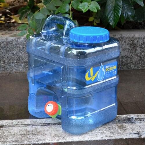 5/10L Water Container With Faucet Safe Water Storage Cube Jug Camping Water Storage Bucket Outdoor Vehicle Hiking Camping Picnic