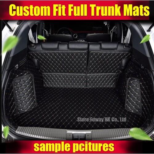 Trunk mats for BMW 5 Series GT Mercedes B Class car cargo liner all weather leather waterproof carpets full surround auto mats