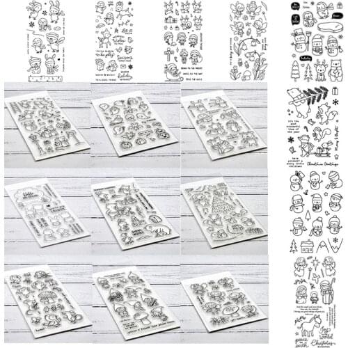 Rabbits Bears Chick Mouse Fox Penguin Snowman Fairies Dwarfs Clear Stamps and Dies for DIY Scrapbooking Cards Crafts 2020 New