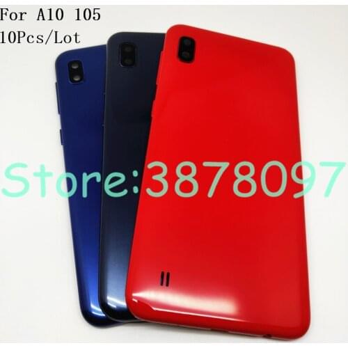 10Pcs For Samsung Galaxy A10 A105 A105F Back Battery Cover For Samsung A10 Battery Cover Housing Door Rear Case + Side Buttons