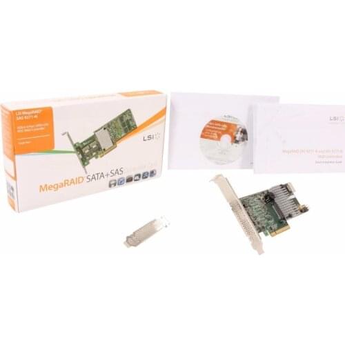 LSI MegaRAID SAS 9271-4i 4-port 6Gb/s SATA+SAS PCI-Express 3.0 Low Profile RAID Controller Card, Single - LSI00328 (MGRD SAS 927