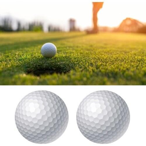 2Pcs White Golf Balls Round Golf Balls Portable Driving Range Outdoor Sport Tennis Golf Practice Balls Golf Accessories