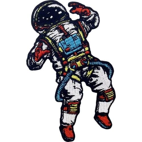 Space Man The Lost Spaceman Embroidery Patches Cartoon Cool High Quality Application Iron for Jacket Tshirts Jeans Backpack DIY