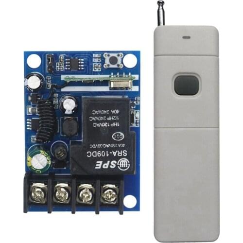 New DC12--48V 12V 24V 36V 48V 1CH 10A RF Wireless Remote Control Switch System teleswitch 1*(JRL-2) Transmitter + 1 *Receiver