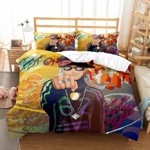 Personality Hip Hop Bedding Set With Pillowcase 3D Cartoon Duvet Cover Boys Girls Quilt Cover Set Bedclothes Comforter