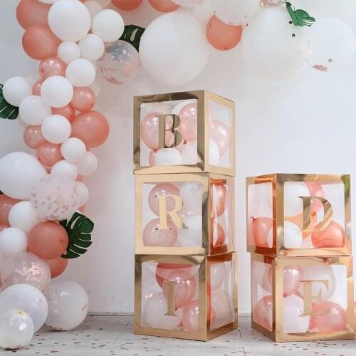 Baby Shower Boy Girl Transparent Box Baby Shower Baby Christening 1st Birthday Party Decor Balloon Box Gender reveal Gift