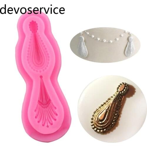 Ear Pendants Cake Border Silicone Moulds Cake Decoration Tools Chocolate Candy Soap Mold Sugarcraft Fondant Gumpaste Molds