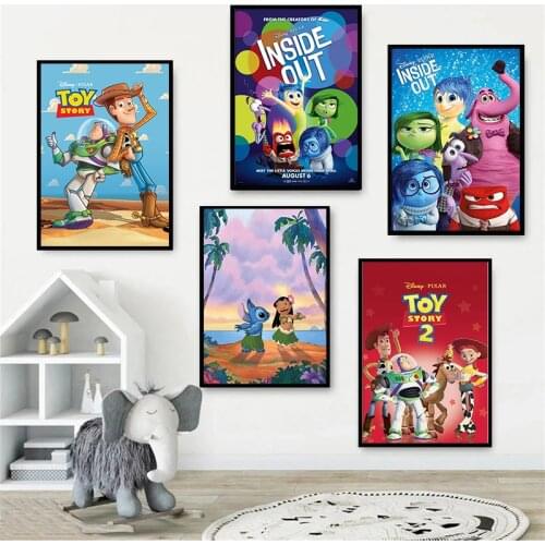 Nordic Modern Cartoon Disney Anime Toy Story Movie and Print Canvas Painting Poster Wall Art Picture Home Decor for Living Room